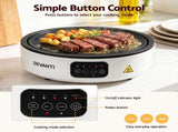 Devanti Ceramic Cooktop Electric Hot Plate Countertop Grill Cooker White CCT-B-SD-1E-1Z-TOUCH-WH