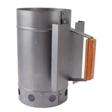 Grill Chimney Starter Wood Handle Compact Barbecue Chimney Starter for Outdoor Cooking Camping V1294-YM0706-3111230161911