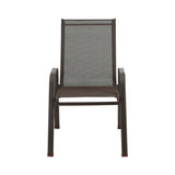 Gardeon 6PC Outdoor Dining Chairs Stackable Lounge Chair Patio Furniture Brown FF-STA-CHAIR-BR-X6