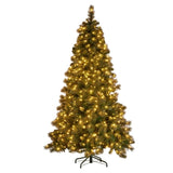 Christabelle 7.5ft Christmas Tree Glittery Gold Pine 650 LED Multi-functional Lights Xmas Decor 112_SENGG75