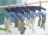 Plastic Folding Multi Head Drying Rack Multi Clips Socks Underwear Hanger Windproof Multifunctional V1294-YM0716-3117220156311