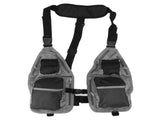 Fly Fishing Vest Breathable Lightweight Black Grey Oxford Cloth Multi Pocket Waistcoat for Camping V1294-YM0703-3111230037011