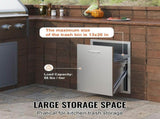 Pull Out Trash 50x58x57.4 cm Raised Style Trash Bin with Pull-Out Tray Stainless Steel Trash V952-CTGSHGLJCTG000001V0