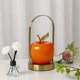Orange Decorative Apple Table Lamp - USB-C, 3 Light Modes, Metal Handle V888-ELOSUNG26842