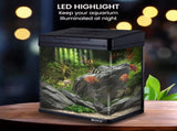 21L Complete Aquarium Kit With Bio Filter System LED Kit Curved Design MS-320