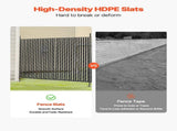 Bottom Locking Privacy Slats, Single-Wall Vertical Bottom-Locking Slats for Chain-Link Fence, V952-DBYSBTDBPE6FQ52L1V0