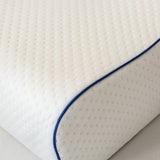 Memory Foam Pillow - 1 Piece Cervical Support Pillow with Bamboo Fibre Fabric 60x40x16/14cm for Home V888-ELOSUNG54966