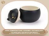 Ceramic jar, 500ml food container, Japanese Lucky Cat tea jar, ceramic tea jar with lid V1366-AZ2-W-07098