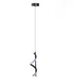 Spiral LED Pendant Light Black Glareless Bright Eyes Protection LED Hanging Lamp for Living Room V1294-YM0706-3119230118611