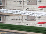 Reusable Canvas Flood Control Sandbag Flood Control Bag with Elastic Band Lengthened Drawstring V1294-YM0715-211201YF1347