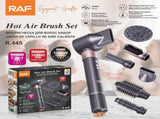 7-in-1 Hot Air Styling Brush Set with Interchangeable Attachments for Home and Salon Use Dry, V1341-ZY-3Q23V7ND-ROSEGOLD