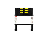 Traderight Multipurpose Aluminium Ladder Telescopic 2.6M Black 2.6 Meter HW0076-2.6M-BK