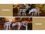 Jingle Jollys Christmas Lights 2 Pcs Reindeers 200 LED Decorations XMAS-MOT-2DEERS-MOV-WH