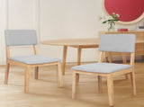 Levede 2x Dining Chair Armless Upholstered Seat CH1143-2-NT