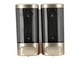 Double Soap Dispenser Drip Proof Wall Mounted Gel Hand Soap Dispenser for Bathroom 320mlx2 Champagne V1294-YM0901-3112250038413