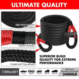 X-BULL Snatch Strap Soft Shackles Kinetic Recovery Rope Folding Shovel Survival V211-AUEB-XBRK013FS001