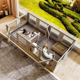 Dog Whelping Box 14 Panels Heavy Duty Puppy Pen with Pad V178-66779