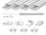 Mini Split Line Set Cover 76.2mm W830mm L, PVC Decorative Pipe Line Cover For Air Conditioner with V952-BSKSQFTSKDGX6NH9BV0