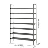 Extra Large Stackable Shoe Rack, Heavy Duty Steel Pipe Storage Organizer Holds 36 Pairs, for V1192-AZ-W-30054
