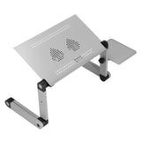 Aluminum Alloy Laptop Desk with Cooling Fan Portable Adjustable Lifting Folding Table for Home V1294-YM0901-3116210062511