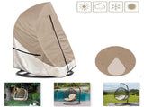 Patio Hanging Egg Chair Cover - 420D Waterproof Outdoor Single Seat Wicker Swing Egg Chair Stand V1192-AZ-W-3191