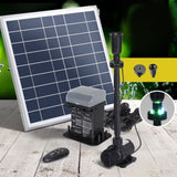 Gardeon Solar Pond Pump with Battery Kit LED Lights 9.8FT FOUNT-POND-B-DX120