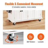 VEVOR Kitchen Island Cart with Solid Wood Top, 900 mm Width Mobile Carts with Storage Cabinet, V952-YDKCFDXJMDB24F20GV0