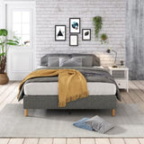 Metal Bedframe Mattress Foundation Double V264-BFS-207F-DGR-DL-1