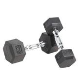 9 Pairs Hex Dumbbells PLUS Dumbbell Rack V1012-CF9HDB270DBR110