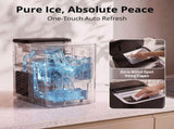 LUVIMO 15kg Ice Maker Machine Double Open Cover Deep Clean - Black IM-ZB-J-15OPEN-BK