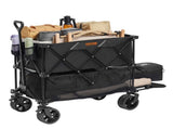 Foldable Double Decker Wagon, 400L Collapsible Wagon Cart with All-Terrain Wheels, Heavy Duty V952-ZDHYBXSSTCHSXALL9V0