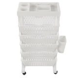 Movable Bookshelf 6 Tier Large Capacity Thickened Multifunctional Rolling Book Rack for Deskside V1294-YM0901-3116230009911