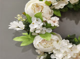 Christmas Wreath Handcraft Peony Wreath Artificial Spring Garland Wreath for Door Wall Wedding Party V1294-YM0523-220225XU01-1
