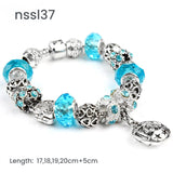 11 Styles Charm Bracelets Set,Colorful Alloy & Glass Beaded Bracelets, Buy 2 for Better V1132-NSSL39-DOUBLE