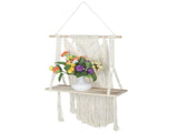 Hand Knitting Wall Hanging Shelf Organizer Rope Plant Pot Holder for Home Decoration V1294-YM0901-3111200210811