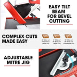 BAUMR-AG 800W Electric Tile Saw Cutter with 200mm Blade, 620mm Cutting Length V219-TILSAWBMRAX95