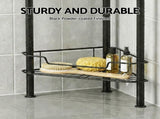Artiss 4 Tier Floor Standing Corner Shower Caddy Bathroom Organizer Black BSR-B-4T-110H-BK