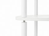 Levede Corner Bookshelf Adjustable Corner Bookcase Unit Living Room White CH1184-WH-AU