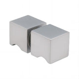 90cm Frameless Diamond Shower Screen with Nickel Brackets and SS Hinges, Square Knob Handle V63-910651