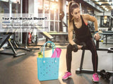 Waterproof Hexagon Mesh Beach Bag Large Capacity Travel Storage Tote for Swimwear Towel Sunglasses V1258-BAG-HS04-M-LKB