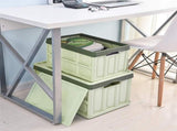 2 Pack Collapsible Storage Bins with Lids, Stackable Folding Plastic Storage Crates for Clothes Toys V1237-ZY00B08HD1VHHQ