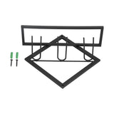 Wall Mounted Wine Rack Black Rhombus Shaped Wall Mounted Double Hook Wine Rack for Wine Cellar Home V1294-YM0523-3118210295411