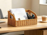 Wicker Storage Basket, Rectangular Woven Basket for Storage, Plastic Decorative Boxes for Kitchen V1370-AZ4-18874