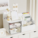 Makeup Organizer With Drawers, Cosmetic Display Case, Cosmetic Storage Case For Vanity, Bathroom V1369-AZ3-W-09637