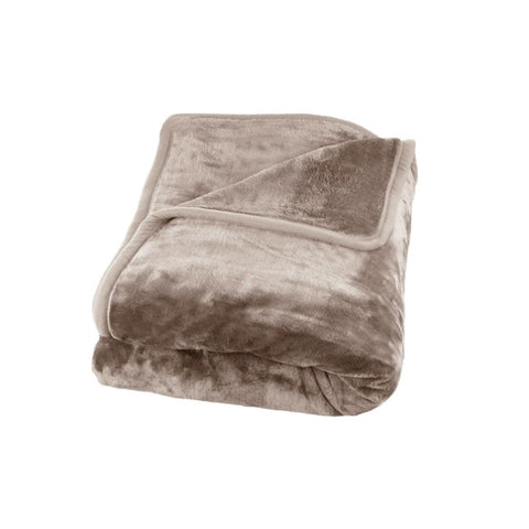 J Elliot Home 800GSM Luxury Winter Thick Mink Blanket Beige King V442-IDC-BLANKET-800GSMMINK-BEIGE-KI