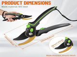 Garden Pruning Shears Ergonomic Non-Slip Grip, Smooth & Precise Cuts, Comfortable for 1-Inch V1366-AZ2-W-15073
