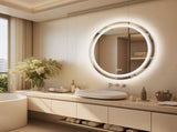 Interior Ave - 60cm Round Frameless LED Bathroom Mirror V355-IA-RWM-60