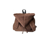 Brown Suede Drawstring Backpack - Lightweight Convertible with Top Handle - Casual Daypack for Women V888-ELOSUNG56322-2