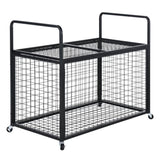VEVOR Rolling Sports Ball Storage Cart, Lockable Basketball Cage with Double Lids, Sport Equipment V952-QL452425YCTJG7AS3V0
