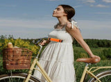 2-Pack Orange Silicone Handlebar Covers for Road & Mountain Bikes, Skid-Resistant Grips, Bike V1192-AZ-W-27765